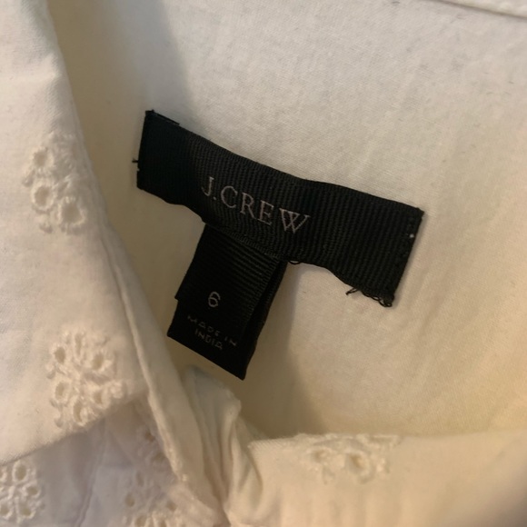 J.Crew White Eyelet Dress Size 6 - Picture 2 of 3